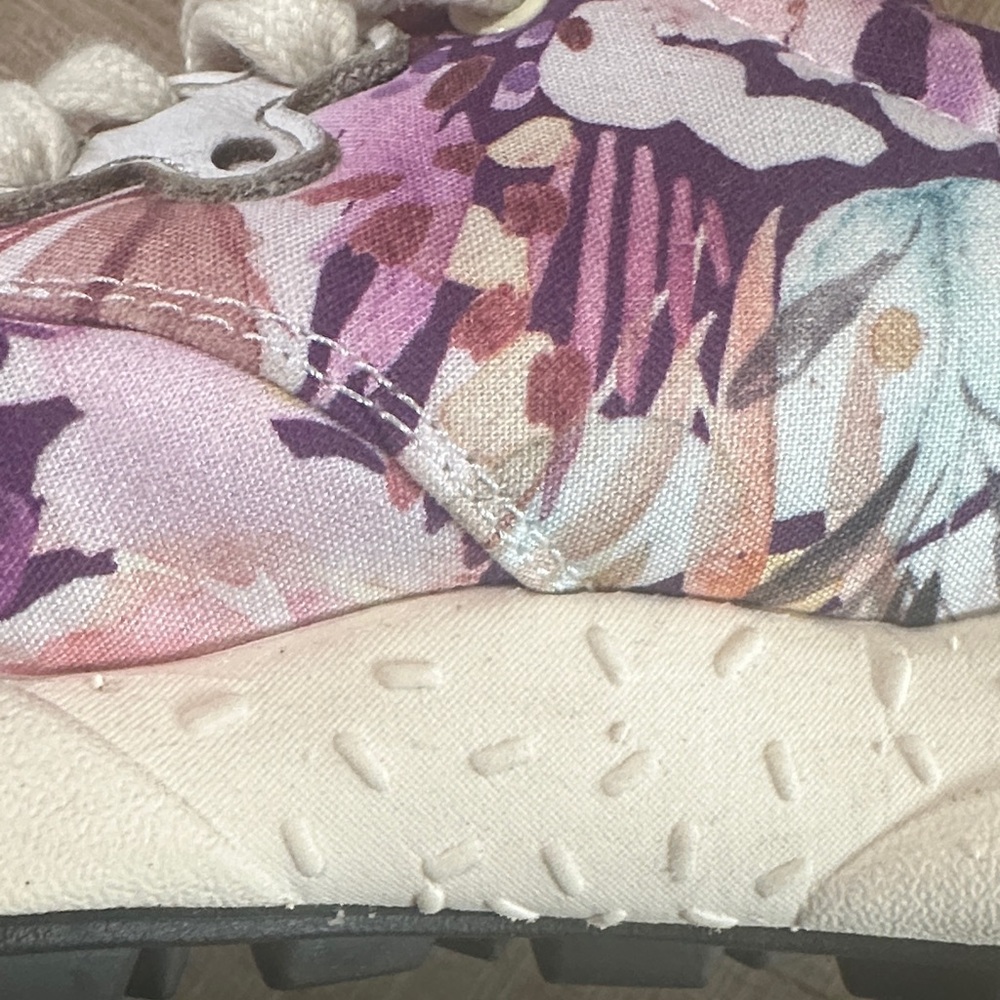 Women's Floral Print Casual Sneaker - Pink Multi - Picture 16 of 16